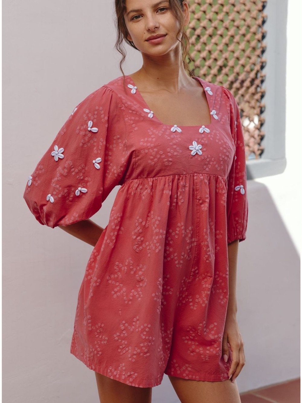 Women’s Short Puff-Sleeve romper